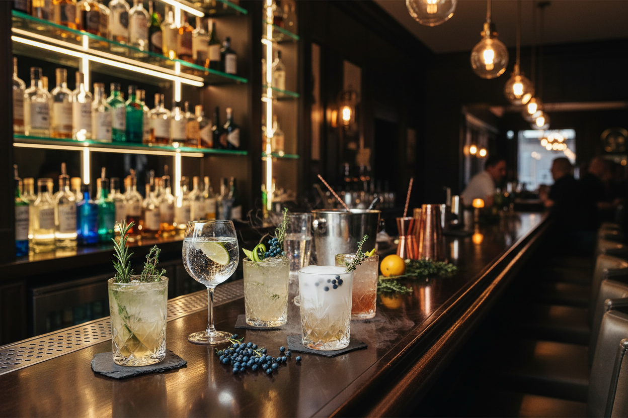 mooie bar met gin horizontale brede foto